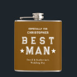 Flasques Best Man Appreciation Gift Brown<br><div class="desc">Best man wedding design.</div>