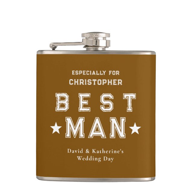 Flasques Best Man Appreciation Gift Brown (Devant)