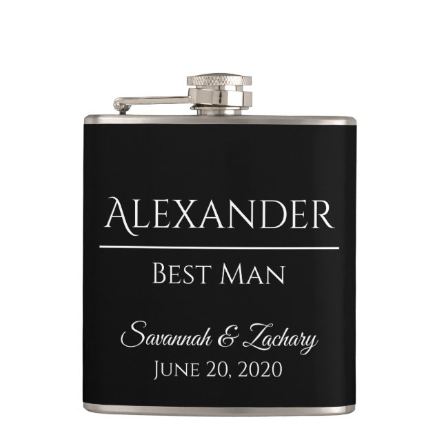 Flasques Best Man Liquor Flask Wedding Favor Cadeau (Devant)