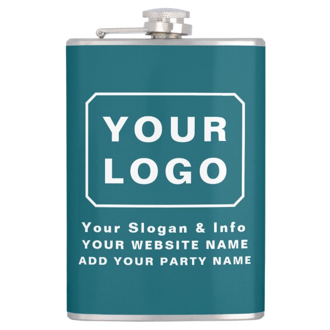FLASQUES BIÈRE AVEC LOGO NOM TEXTE PERSONNALISÉ (Devant)