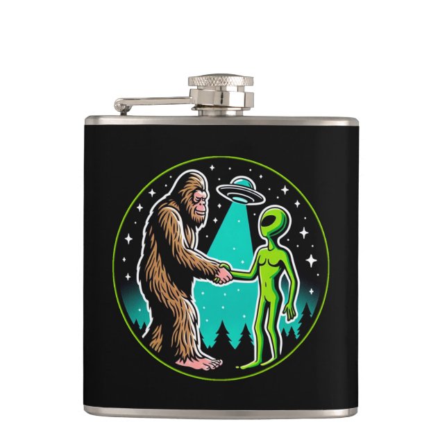 Flasques Bigfoot Alien Alliance - Funny Scifi Cryptid (Devant)