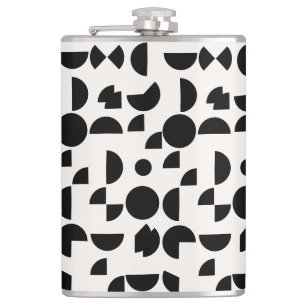 Flasques Blanc Moderne Elégant Tribal Géométrique
