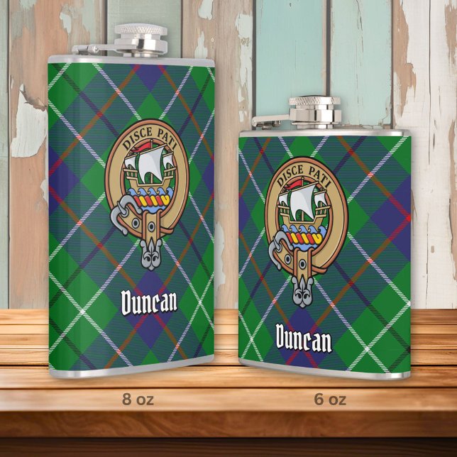 Flasques Blason du clan Duncan sur tartan (Créateur téléchargé)