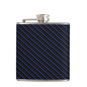 Flasques Bleu foncé et Diagonale noire