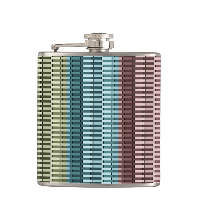 Flasques Bleu Jaune Vert Rouge Design Moderne Chic Motif (Devant)