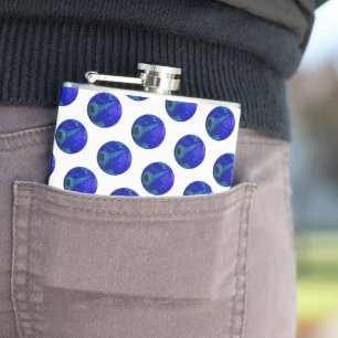 Flasques Bleu Polka Dot Pelouse Bowles,
