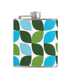 Flasques Bleu, vert, cool, tendance, nature moderne abstrai