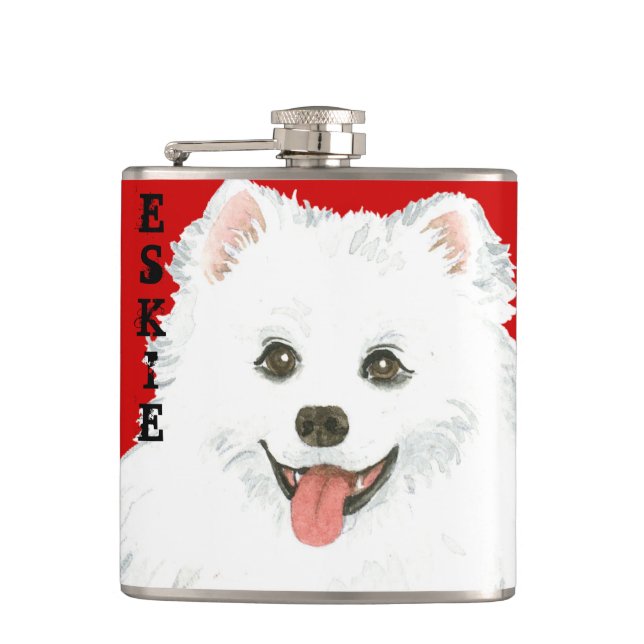 Flasques Bloc de couleur Eskimo Chien américain (Devant)