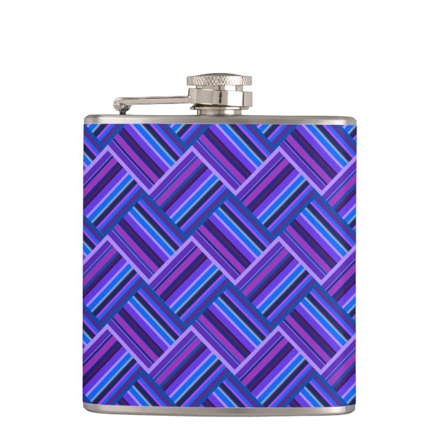 Flasques Blue and purple stripes weave (Devant)