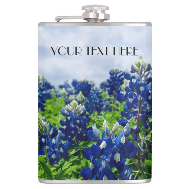 Flasques Bluebonnets Blue Flowers Texas texan Floral (Devant)