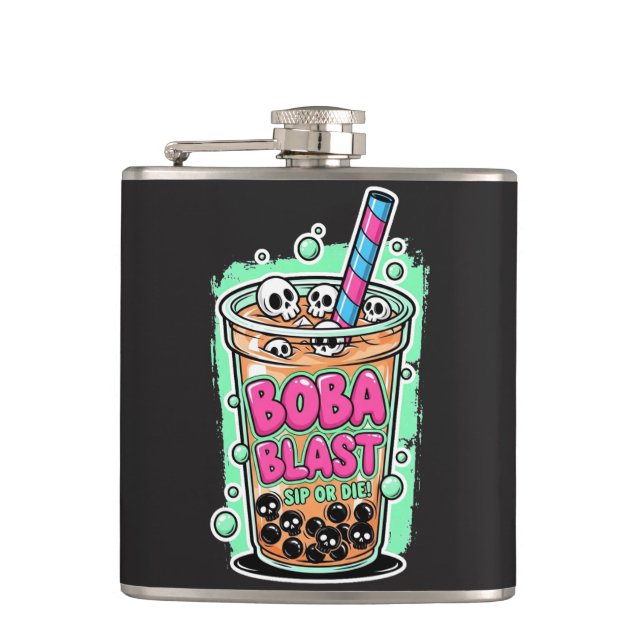 Flasques Boba Blast – Sip or Die! Flask (Devant)