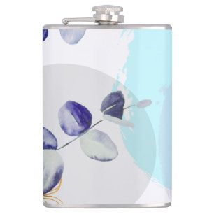 Flasques Boho botanique cyan violet