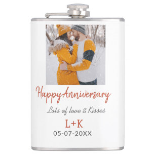 Flasques Boho moderne heureux anniversaire ajouter nom date