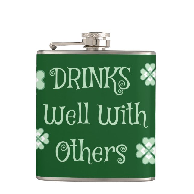 Flasques Boissons Saint Patricks Day Funny Green (Devant)