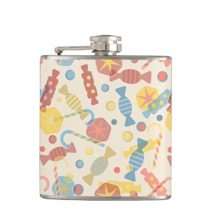 Flasques Bonbons et motif de sucrerie