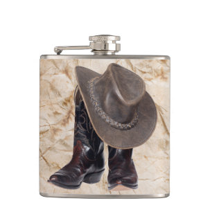 Flasques Bottes et Casquette de cowboy