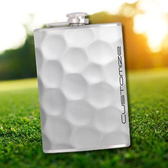 Flasques Boule de golf avec texte personnalisé (Créateur téléchargé)
