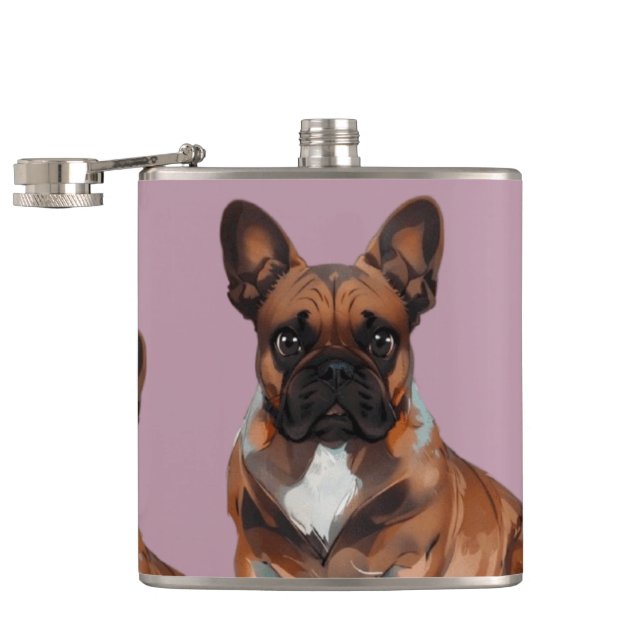 Flasques Bouledogue français cartoon (Ouvert)