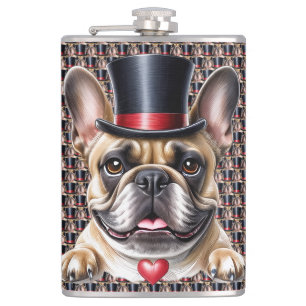Flasques Bouledogue français cylindre French Bulldog