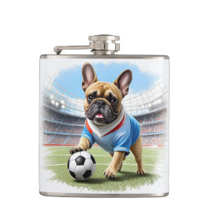 Flasques Bouledogue français football Fête des pères Bulldo