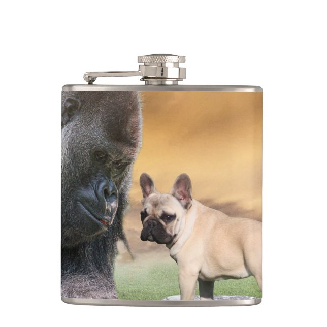 Flasques Bouledogue français meilleurs amis (Devant)
