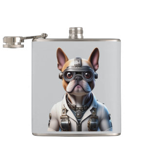 Flasques Bouledogue français robot pour la fête des pères