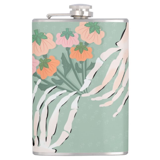 Flasques Bouquet de citrouilles squelette Halloween     (Devant)