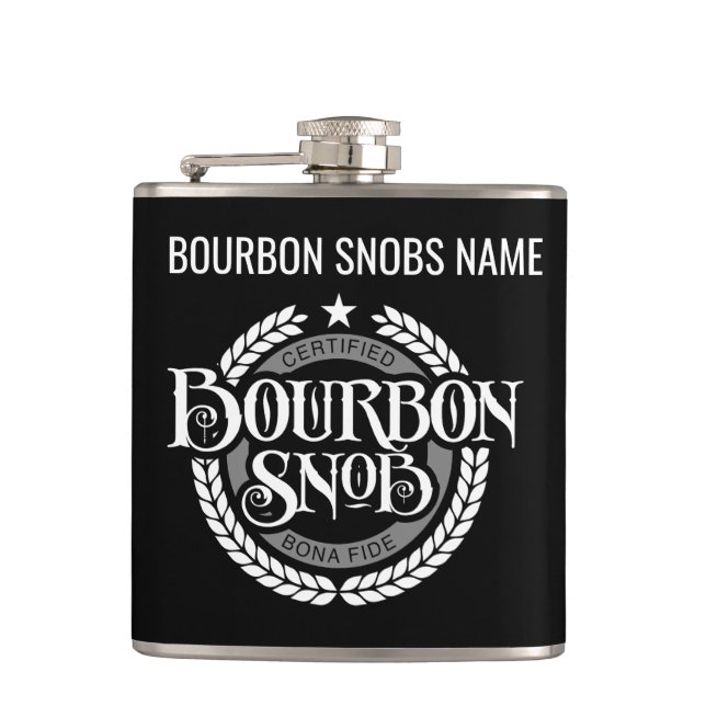 Flasques Bourbon Snob - drôle de buveur de whisky (Devant)