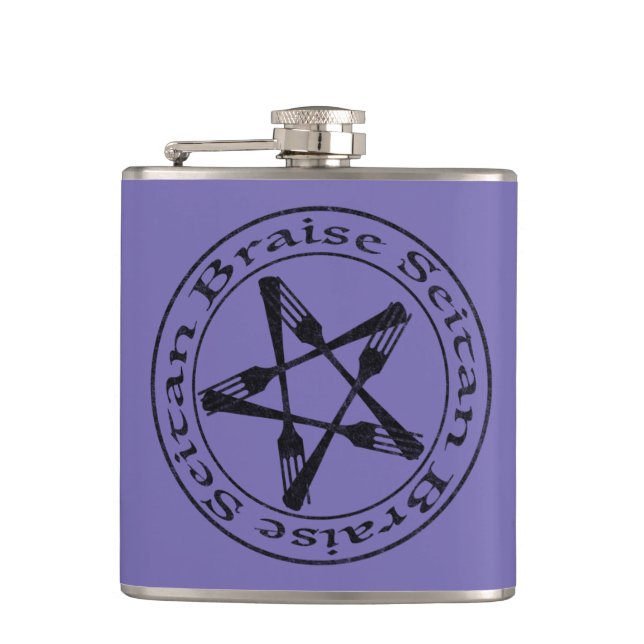 Flasques Braise Seitan Vegan Pentagram (dark version) (Devant)