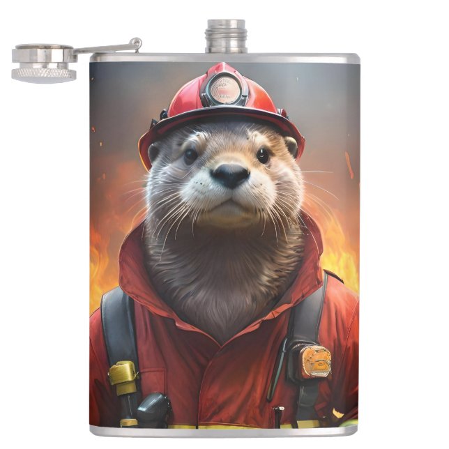 Flasques **"Bravoure éclatante : Le pompier Otter"** (Ouvert)