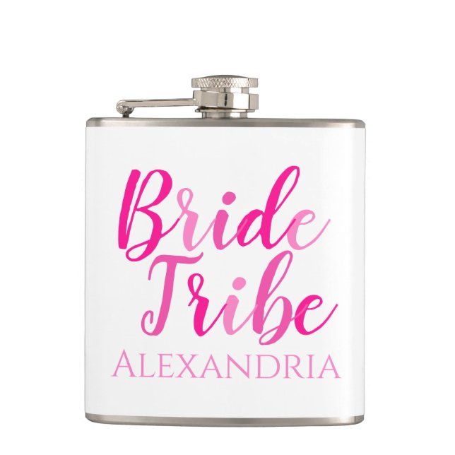 Flasques Bribe Tribe Bachelorette Party Hot rose (Devant)