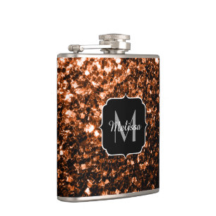Flasques Bronze brun cuivre fausse parties scintillant scin