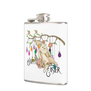 Flasques Bunny célèbre la fête de Pâques