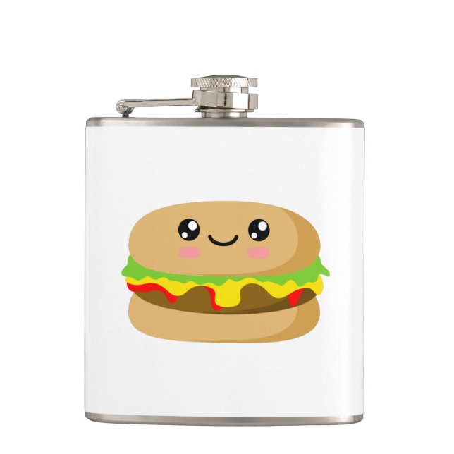 Flasques Burger Kawaii mignon. (Devant)