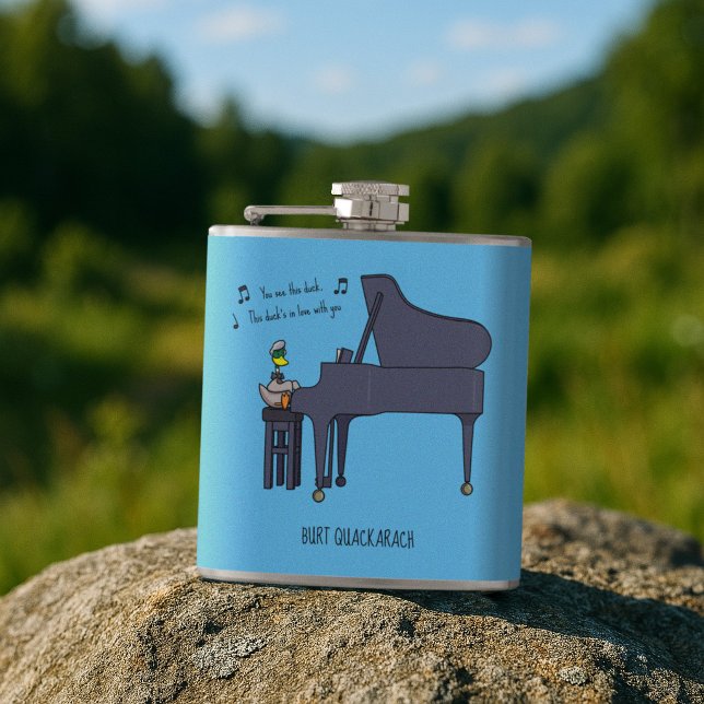 Flasques Burt Quackarach Canard Joueur de Piano Drôle d'Ill (Créateur téléchargé)