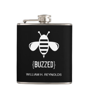Flasques {BUZED} Soirée nuptiale Buzzed Bee Gift (noir)
