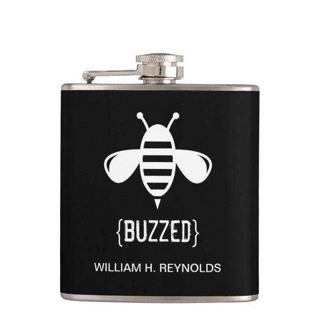 Flasques {BUZED} Soirée nuptiale Buzzed Bee Gift (noir) (Devant)