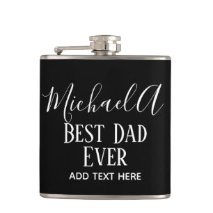 Flasques Cadeau DAD Personnalisé Classique Noir Blanc