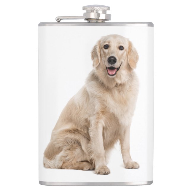 Flasques Cadeau de chiot mignon Retriever doré (Devant)