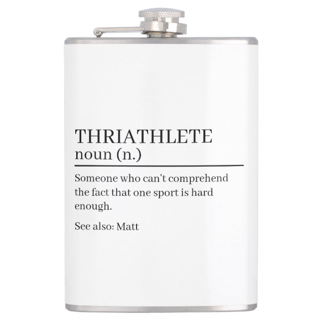 Flasques Cadeau de définition de triathlète, définition de  (Devant)