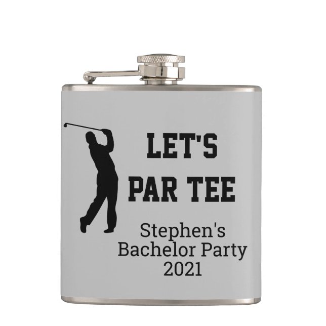 Flasques Cadeau de Fête de Bachelor Personnalisé Let's Par  (Devant)