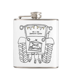 Flasques Cadeau de Mariage campagnard de tracteur personnal