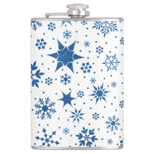 Flasques Cadeau d'hiver flocon de neige bleu pour lui