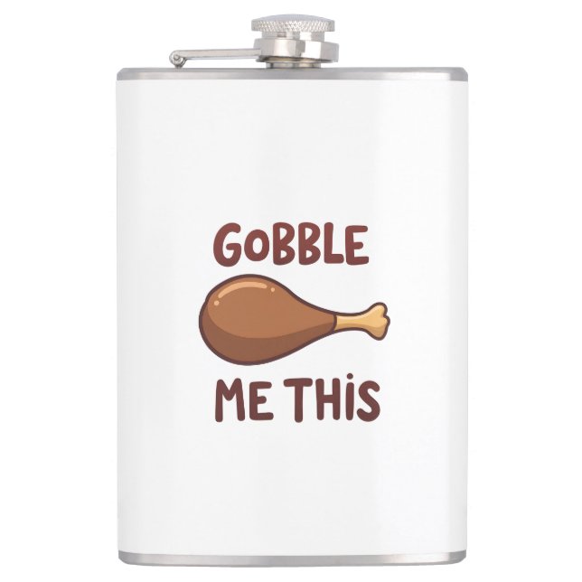 Flasques Cadeau drôle de dinde de Thanksgiving (Devant)