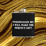 Flasques Cadeau personnalisé pour toiletteur, Fête des père<br><div class="desc">Bonjour flacon personnalisé ! Vous pouvez personnaliser pour créer le cadeau parfait! Voici quelques bonnes idées cadeaux ! Cadeau/cadeau Groomsman pour groomsmen. Qu'en est-il d'un cadeau pour le meilleur père du monde, un flacon sur mesure ne serait-il pas l'ajout parfait à sa grotte pour homme ? On dirait un bon...</div>