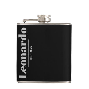 Flasques Cadeau pour Garçons d'Honneur Monogramme Simple Mo