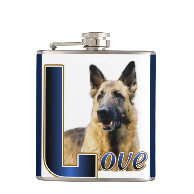 Flasques Cadeaux d'amour berger allemand (Devant)