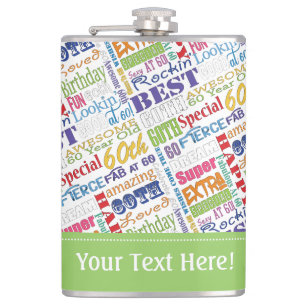 Flasques Cadeaux Uniques Et Spéciaux De Fête Du 60E Anniver