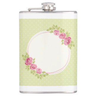 Flasques Cadre Floral Vintage Shabby Chic avec Roses