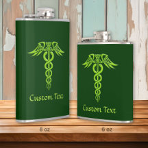 Caducée nœud celtique vert